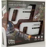 Sharper Image® Laser Tag Attack Pack 2-Player Tactical Precision with Compatible With Handtank Laser Tag Sets, Easy Reload with Lights and Sound Effects, 2-pieces, White, Age 8+