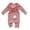 Pink, variant on Mercatoo Baby Boys Girls Easter Long Sleeve Solid Romper Newborn Ribbed Cute Hooded Jumpsuit Infant Bunny Bodysuit Outfits