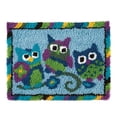 thumbnail image 1 of Latch Hook Rug Kits DIY Crochet Yarn Rugs Hooking Craft Kit with Color Preprinted Pattern Design for Adults Kids 20" X 14" (owl, 20x14inch) M01, 1 of 6