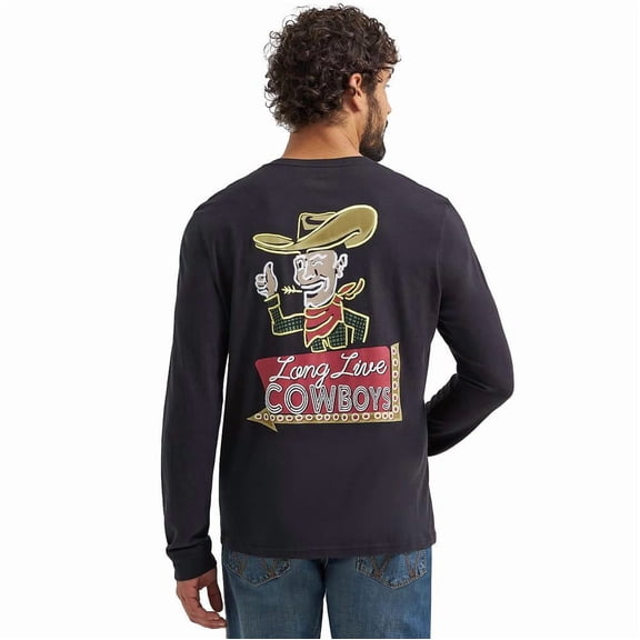 Wrangler Mens Black Beauty L/S Graphic Tee