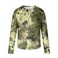 thumbnail image 6 of COSFO Crew Neck Mens T-Shirts Long Sleeve Camouflage Casual Green Tops Drop Shoulder Loose T-Shirts Shirts for Men, 6 of 6