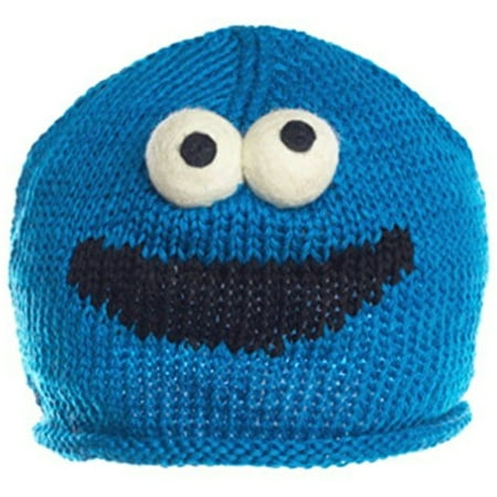 Knitwits Kids' Sesame Street Cookie Monster Lightweight Knit Wool Beanie