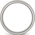 thumbnail image 2 of Titanium Brushed 8mm Half Round Band (Size 11.5) Made In China tb26-11.5, 2 of 5