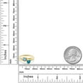 thumbnail image 5 of Gem Stone King 925 Sterling Silver Mercury Mist Mystic Topaz London Blue Topaz and Lab Grown Diamond Ring for Women (1.19 Cttw, Gemstone Birthstone, Size 5), 5 of 5