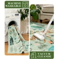 thumbnail image 2 of CHAKMEONE Boho Floral and Animal Print Machine Washable Non-slip Area Rug in Green, 2 of 8