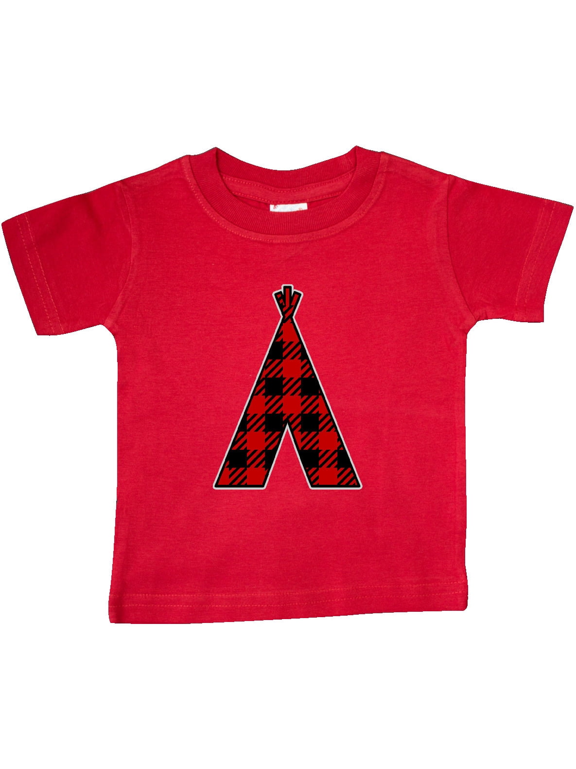 Buffalo Plaid Teepee Tribal Baby TShirt