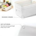 thumbnail image 4 of Casewin Plastic Storage Basket,4 Pcs White Colour Storage Boxes, Organizing Bins for Kitchen Storage, Cupboard, Office, School and Home, 4 of 7