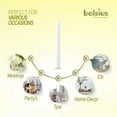thumbnail image 6 of Bolsius 10 Inch White Taper 7.5 Hr Long Burning Unscented Candles Dripless - Smokeless Table Candle for Wedding, Spa, Party, Home Decoration - Pack of 30, 6 of 7