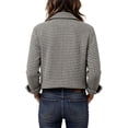 thumbnail image 3 of Fall Jackets For Women Plaid Winter Coats Fashion Lapel Button Down Long Sleeve Cropped Jacket Wiht Pockets, 3 of 4