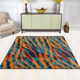 thumbnail image 5 of Ryvnso Orange Tiger Stripes Area Rug Floor Mats Non-Slip Home Carpet 80 x 58 inch, 5 of 7