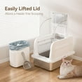 Stainless Steel Cat Litter Box Enclosure with Lid Top Side 2Door