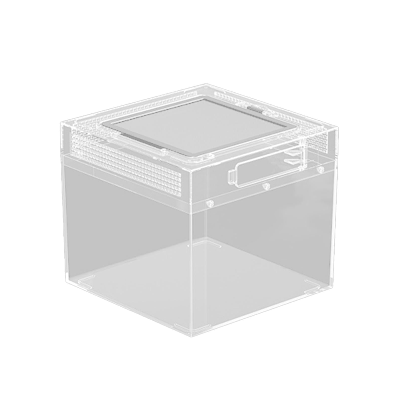 Bvdfgk Reptile Terrarium Clear Transparent Reptiles Cage for Frog Crayfish Tortoise M