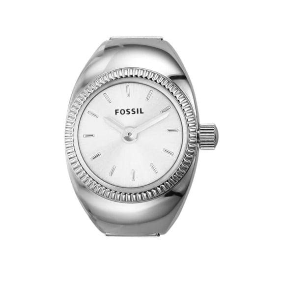 Fossil Watch Ring Two-Hand Stainless Steel Women's Quartz Ring Watch ES5245