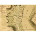 thumbnail image 2 of Vintage Maps 18x14 Black Ornate Wood Framed with Double Matting Museum Art Print Titled - Plan of the Forts Montgomery and Clinton 1777, 2 of 4
