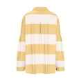 thumbnail image 4 of Oversized Sweatshirt for Women Long Sleeve Button V-Neck Striped Print Pullover Tops Fall Fashion 2025 Loose Fit Tunic Blouses, 4 of 6
