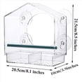 thumbnail image 4 of 2X Window Bird Feeders with Strong Suction Cups, Clear Bird Feeder Bird House with 2 Compartment Removable Tray, 4 of 7