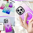 thumbnail image 3 of Allytech Magnetic Case for Apple iPhone 14 Pro Max, iPhone 14 Pro Max Magsafe Case, Wireless Charging Support Gradient Color Anti-Scratch Shockproof Phone Case for Apple iPhone 14 Pro Max - Purple, 3 of 9