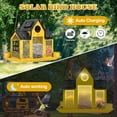 thumbnail image 4 of Solar Bird Feeders House for Outside Hanging, Metal Wild Bird Feeder for Outdoors Large Capacity Cardinal Birdfeeder Birdhouses Metal Bird Feeding Station Yellow, 4 of 11