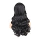 thumbnail image 4 of Pelucas negras sintéticas sedosas es pelucas terales medias resistentes al calor para mujeres Colcomx Pelucas para el cabello de las mujeres con gorra., 4 of 8