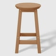 thumbnail image 2 of WestinTrends Malibu 5-Piece HDPE Outdoor Patio Dining Bar Bistro Table Set with Counter High Round Bar Stools, Weathered Wood, 2 of 12