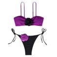 thumbnail image 1 of Traje baño bandeau para mujer con correa ajustable para hombro, traje baño piezas, traje baño con decoración, 1 of 5