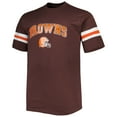thumbnail image 2 of Men's Brown Cleveland Browns Big & Tall Arm Stripe T-Shirt, 2 of 3
