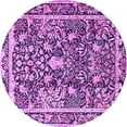 thumbnail image 1 of Ahgly Company Indoor Round Animal Purple Traditional Area Rugs, 7' Round, 1 of 4