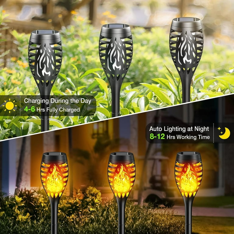 Left wind Solar torch lights 96 LED Solar Lights Dancing Flames Waterproof Torches Lantern Outdoor for Garden Left wind Solar torch lights 96 LED Solar Lights Dancing Flames Waterproof Torches Lantern Outdoor for Garden