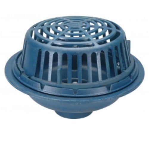 Zurn Wilkins Z100-6NH 6" x 5" Diameter Main Roof Drain, No Hub Outlet, Poly Dome