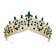 thumbnail image 2 of Tiara de boda, diadema, regalo, diadema decorativa, tocado de novia, corona, diadema Estilo B Verde Dorado, 2 of 7