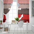 thumbnail image 5 of Fsddascl Nautical Anchor Blackout Curtains for Bedroom/Living Room, Thermal Insulated Kitchen Curtains, Red Brown Retro Gradient Wooden Grain Grommet Darkening Window Treatment Drapes 52"x84"x2, 5 of 6