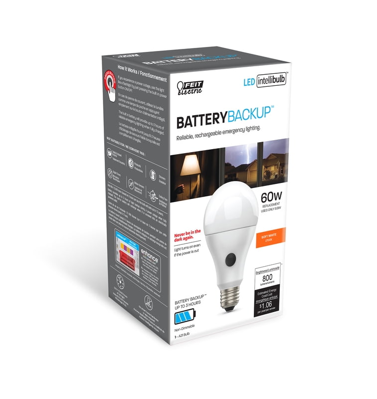 Feit Electric 60W Battery Backup LED Light Bulb