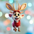 thumbnail image 4 of Moocorvic Christmas Reindeer Pendants Cute Christmas Tree Ornaments, Christmas Decorations for Tree, Home, Winter Party, Holiday Party, 4 of 5