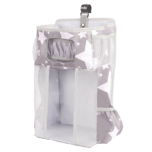Bolsa colgante para cama de bebé, bolsa de almacenamiento para cabecera, bolsa de almacenamiento multifuncional desmontable para pañales y juguetes