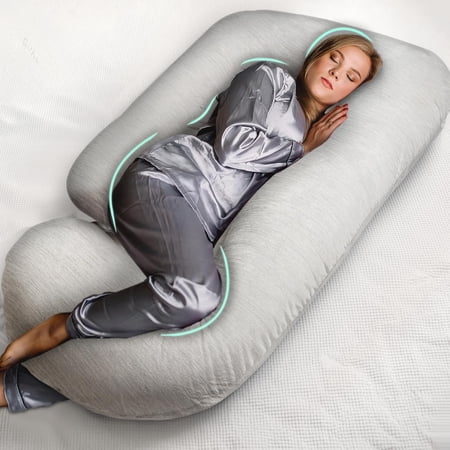 Pregnancy Pillows for Sleeping - U Shaped Full Body Pillow Support, 57inch Cooling Maternity Pillow for Pregnant Women, Support for Belly, Back, Legs. Pregnancy Gifts & Pregnancy Must Haves for Adult