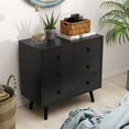 thumbnail image 4 of Costway 4 Drawer Dresser for Bedroom Wide Chest of Drawers with Metal Guide Rails Black, 4 of 10