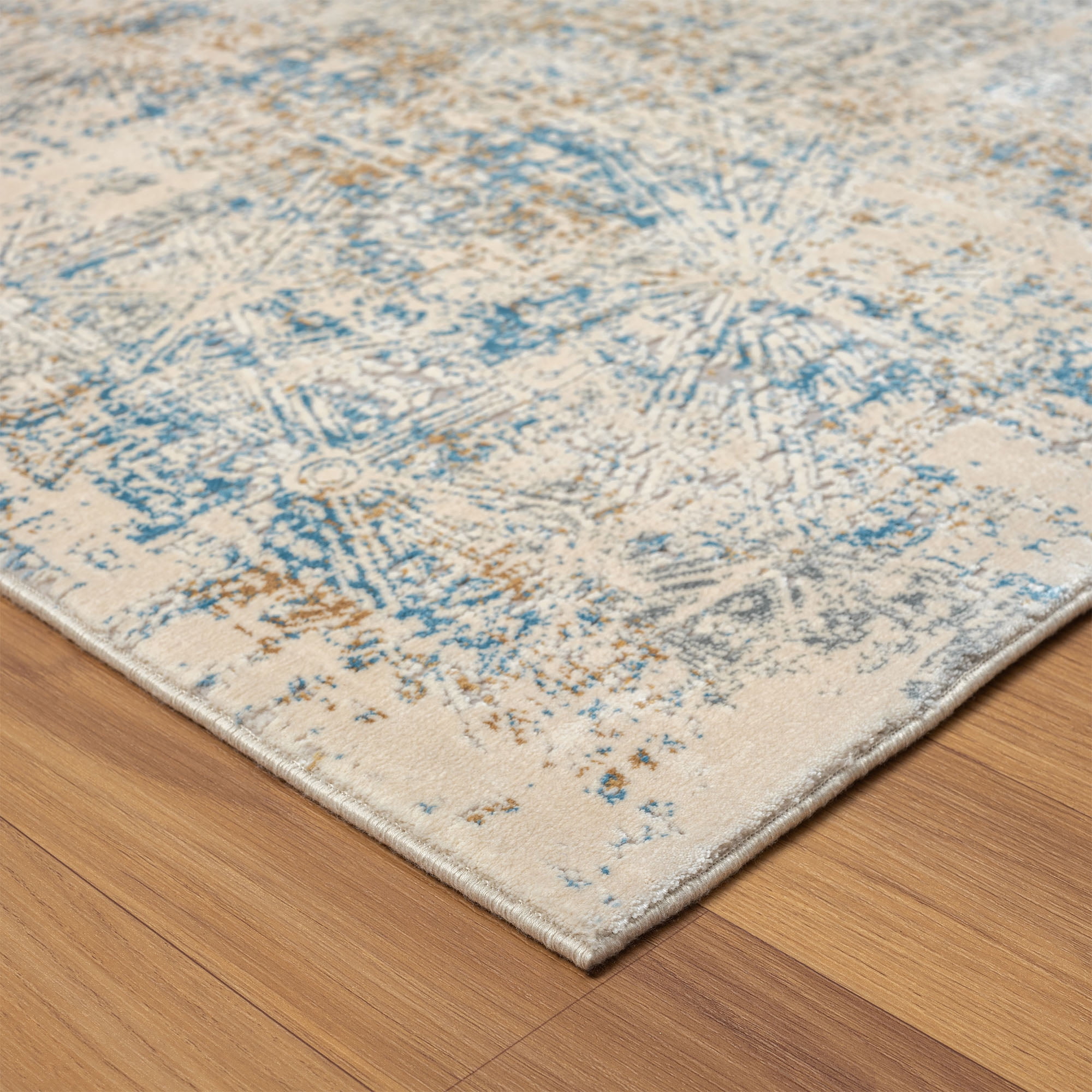 Ox Bay Dallas 2' x 3' Blue/Gray Abstract Premium Ultra-Soft Indoor Area Rug