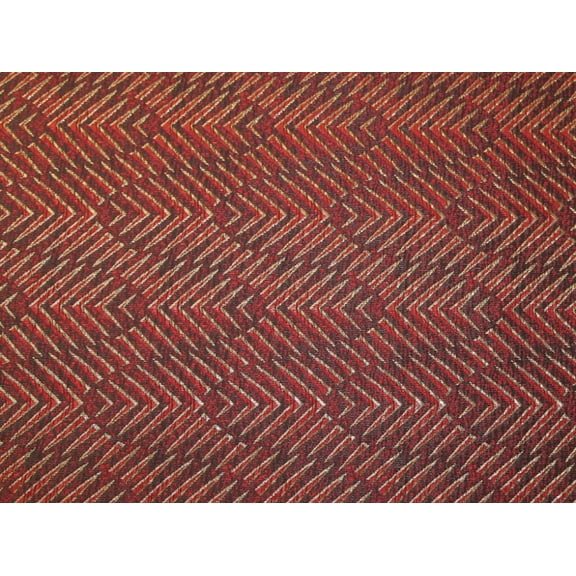 Minerva Metallic Woven Brocade Fabric Red - per yard