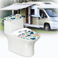 thumbnail image 5 of HELLHERO Cartoon Cows Color Block Toilet Cover U-Shaped Universal Machine Washable for Bathroom Home, 5 of 7