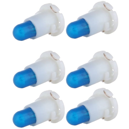 ECCPP ECCPP 6Pcs Ice Blue 12mm T5 NEO Wedge LED Bulbs Instrument Panel Gauge Cluster Indicator A/C Lights