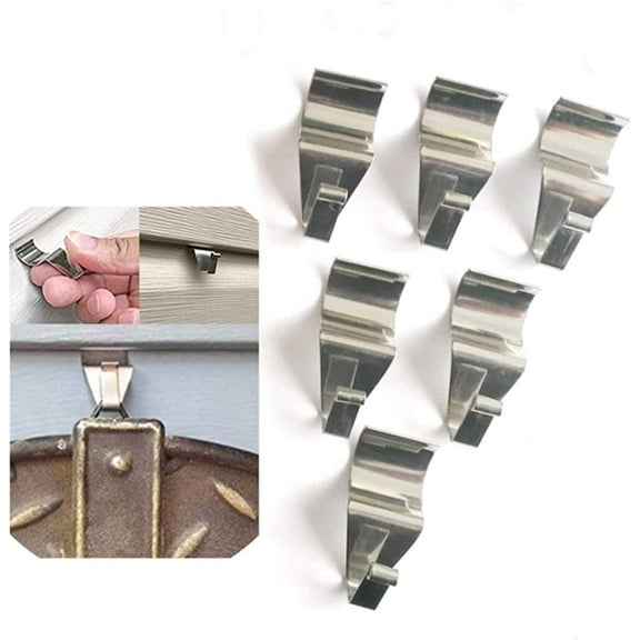 NAMZI Vinyl Siding Hooks, Hanger Hooks, Vinyl Siding Hooks for Hanging, Heavy Duty Stainless Steel Low Profile No-Hole Hanger Hooks, Outdoor Hooks for Vinyl siding, siding Hooks Heavy Duty (10 Pack)