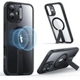 thumbnail image 1 of for iPhone 16 Pro Max Case with Kickstand, Compatible with MagSafe, Magnetic Case for iPhone 16 Pro Max, Fully Adjustable Flickstand, Military-Grade Protection, Boost Series, Clear,Magsafe Clear Black, 1 of 5