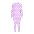 thumbnail image 3 of gbyLJF Womens 2 Piece Outfits Set Printed Round Neck Long Sleeve Pullover and Elastic Waisted Pants Sweatsuit Sets Pajamas Set, 3 of 5