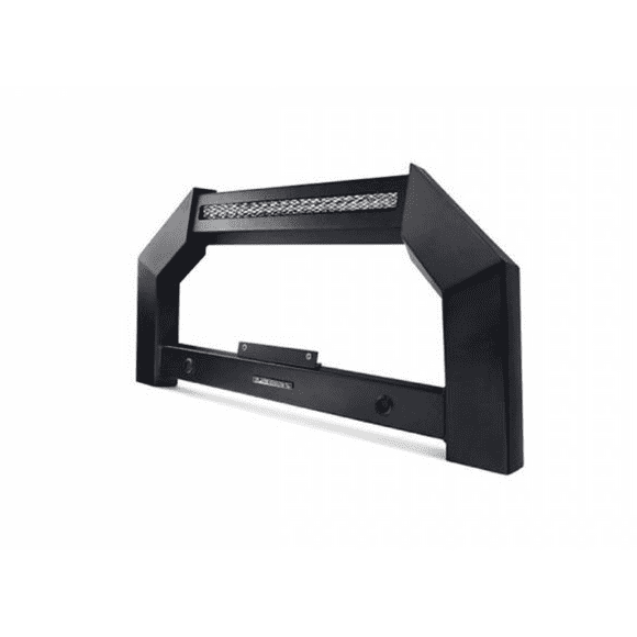 Black Horse Offroad Bull Bar AB-GM27 Armour; Flat Rugged Style; Powder Coated; Matte Black; Steel; Without Skid Plate; With One 20 Inch LED Light Bar