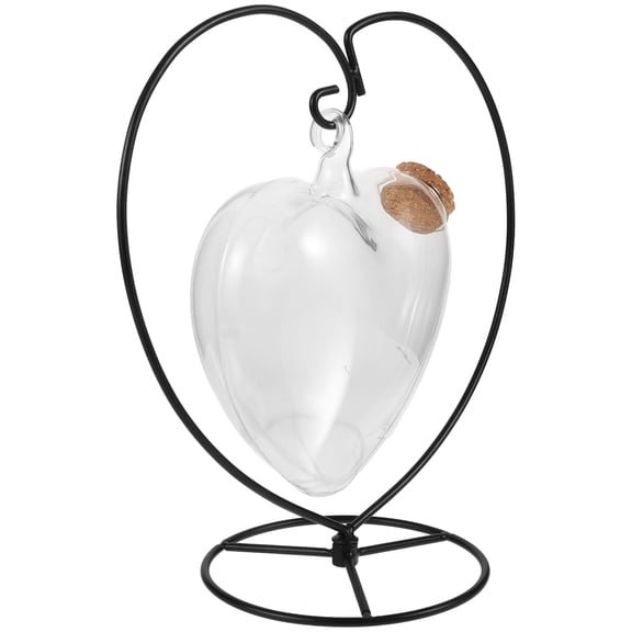 Raindrops Wishing Bottle with Iron Frame and Transparent Glass Jar for Home Use DIY Projects 1 Set