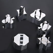 Dytern DIY DIY Stainless Steel Molds Cake Cookie Biscuit Moulds Vegetable Fruit Cutters Sushi Mold with Pusher (Poker Heart Shape)