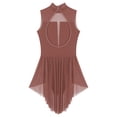 thumbnail image 7 of Aislor ​​Women Sleeveless Figure Ice Skating Ballet Dance Leotard Lyrical Dress Dusty Pink XXL, 7 of 7