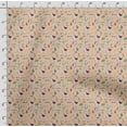 thumbnail image 4 of Soimoi Llama Alpaca Printed, Cotton Satin Spandex, Sewing Fabric by The Yard 54 Inch Wide, Decorative Fabric for Dresses and Home Accents, Pink & Peach, 4 of 5