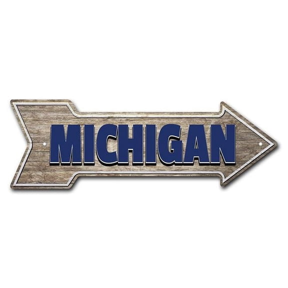 SignMission P-ARROW12-999745 12 x 36 in. Wide Michigan Arrow Sign