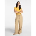 thumbnail image 2 of Time and Tru Women's Wide Leg Linen Blend Pants, Sizes XS-XXXL, 2 of 5